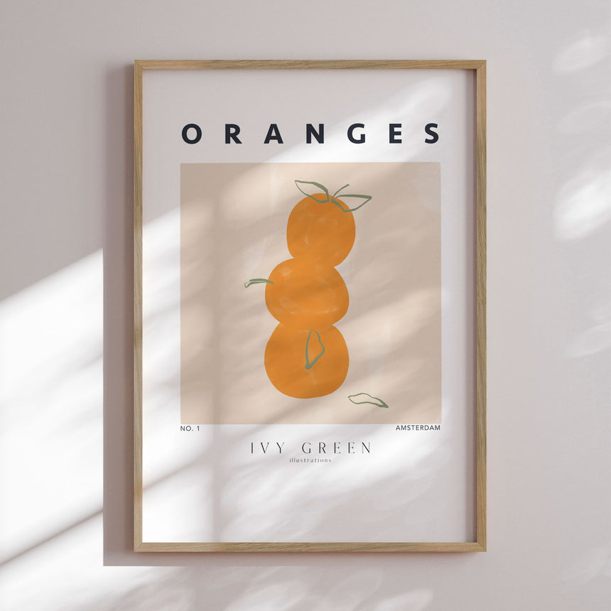Plakat - Minimalist Orange Stack - Ivy Green Illustrations