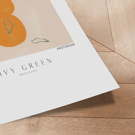Plakat - Minimalist Orange Stack - Ivy Green Illustrations