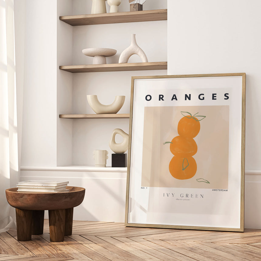 Plakat - Minimalist Orange Stack - Ivy Green Illustrations