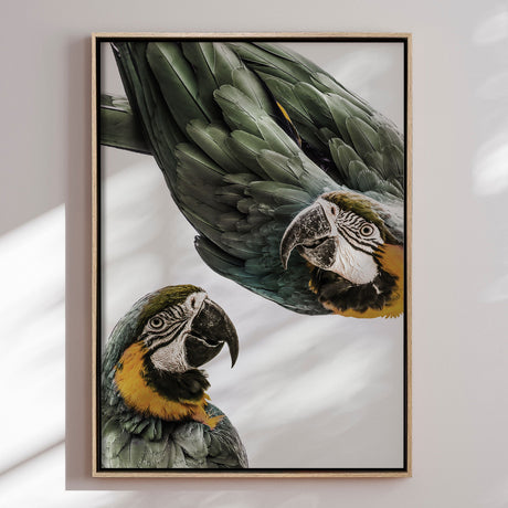 Lærredstryk - Vibrant Parrot Duo - Treechild
