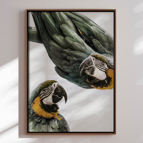 Lærredstryk - Vibrant Parrot Duo - Treechild