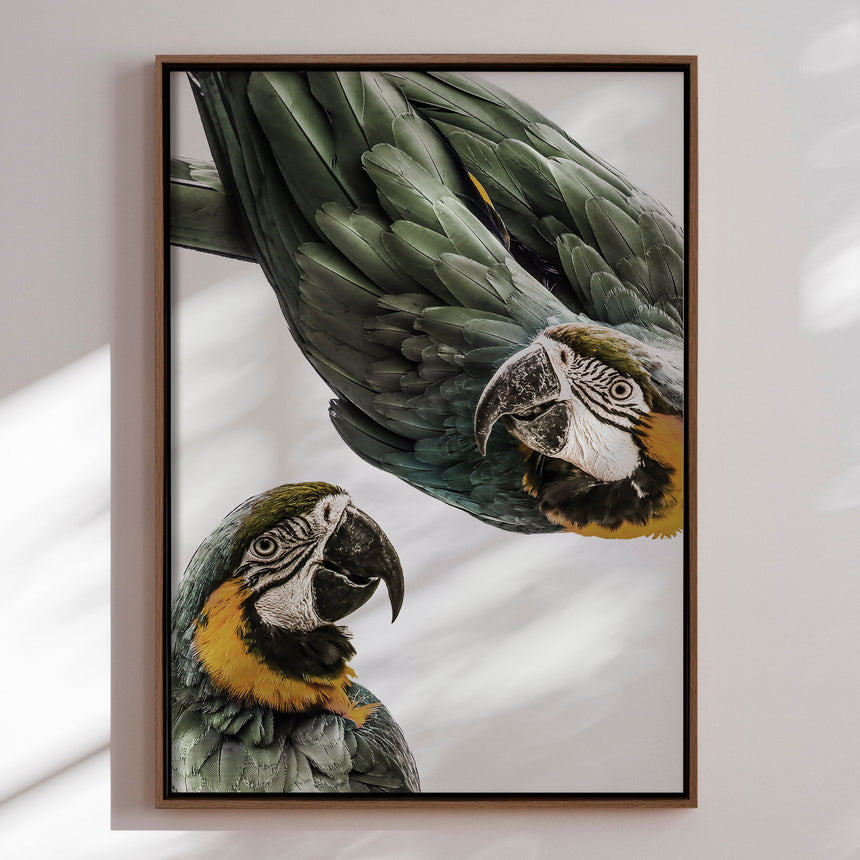 Lærredstryk - Vibrant Parrot Duo - Treechild