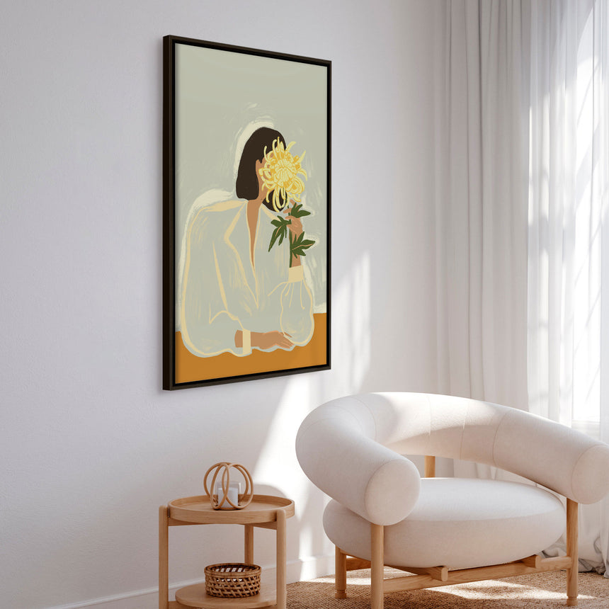 Lærredstryk - The Crysanthemum - Arty Guava