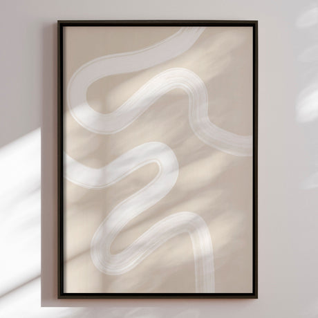 Lærredstryk - White Brush Stroke - Elena Ristova