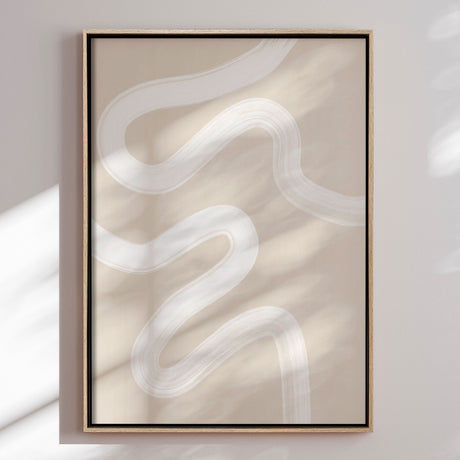 Lærredstryk - White Brush Stroke - Elena Ristova