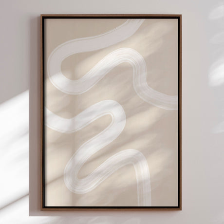 Lærredstryk - White Brush Stroke - Elena Ristova