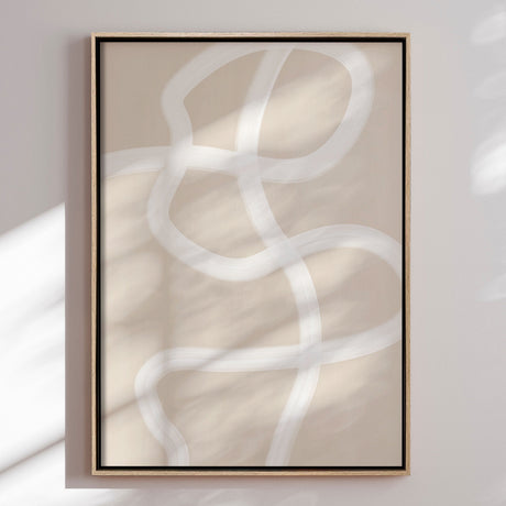 Lærredstryk - White Brush Stroke II - Elena Ristova