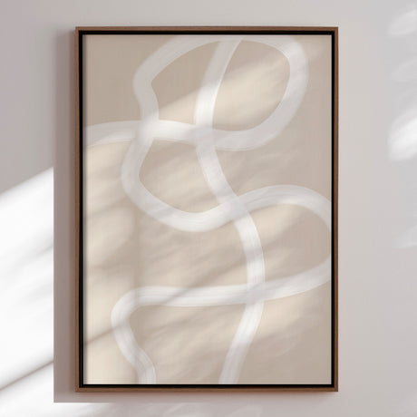 Lærredstryk - White Brush Stroke II - Elena Ristova