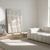 Lærredstryk - White Brush Stroke II - Elena Ristova