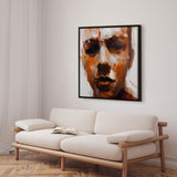 Håndlavet maleri med ramme - Warm Abstract Portrait - Kiarra B
