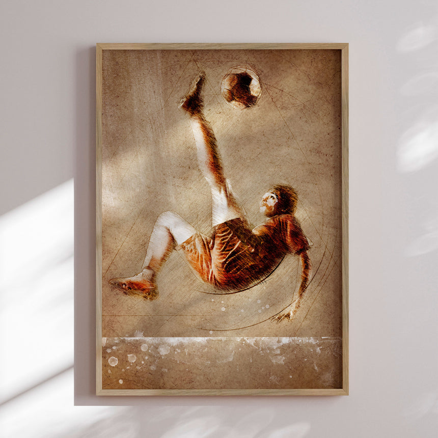 Plakat - Soccer Bicycle Kick - Justyna Jaszke