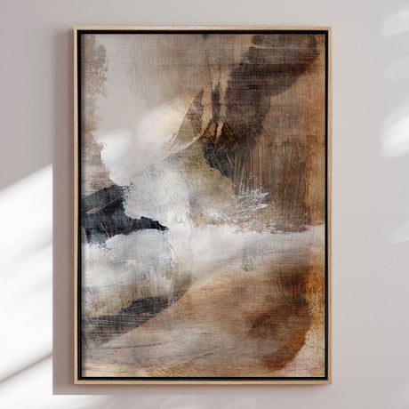 Håndlavet maleri med ramme - Abstract Earthquake - Dan Hobday - Mixed media