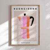 Plakat - Colorful Espresso Pot - Baroo Bloom