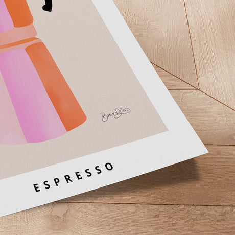 Plakat - Colorful Espresso Pot - Baroo Bloom