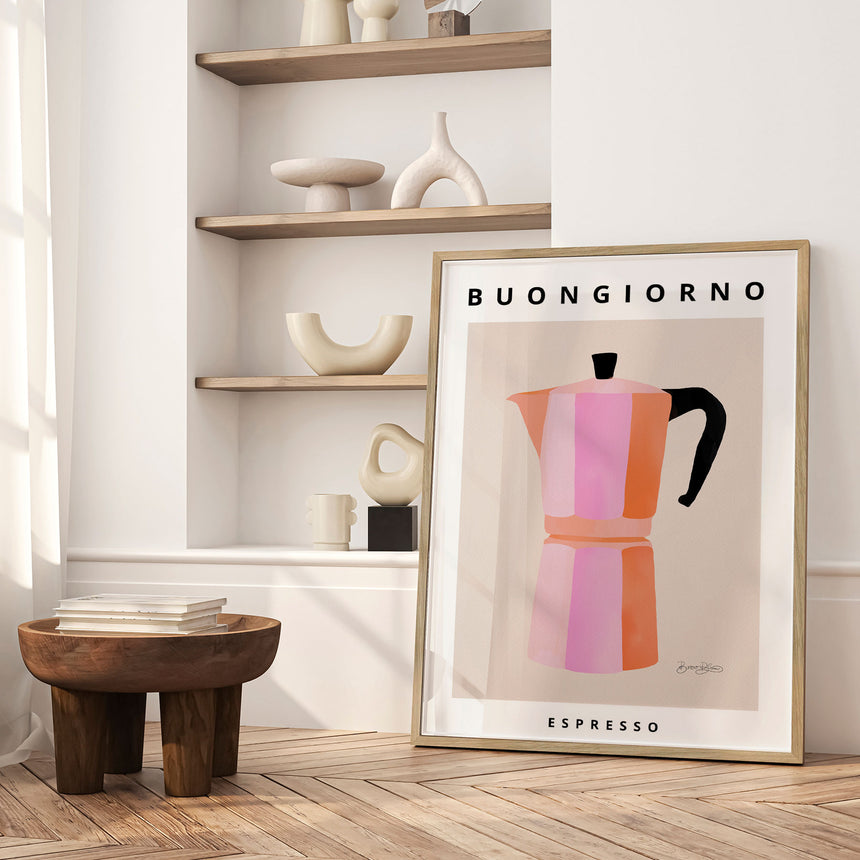 Plakat - Colorful Espresso Pot - Baroo Bloom