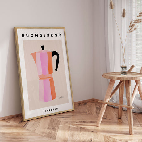Plakat - Colorful Espresso Pot - Baroo Bloom