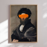 Plakat - Orange Drip Portait - The Art Concept