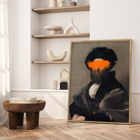 Plakat - Orange Drip Portait - The Art Concept