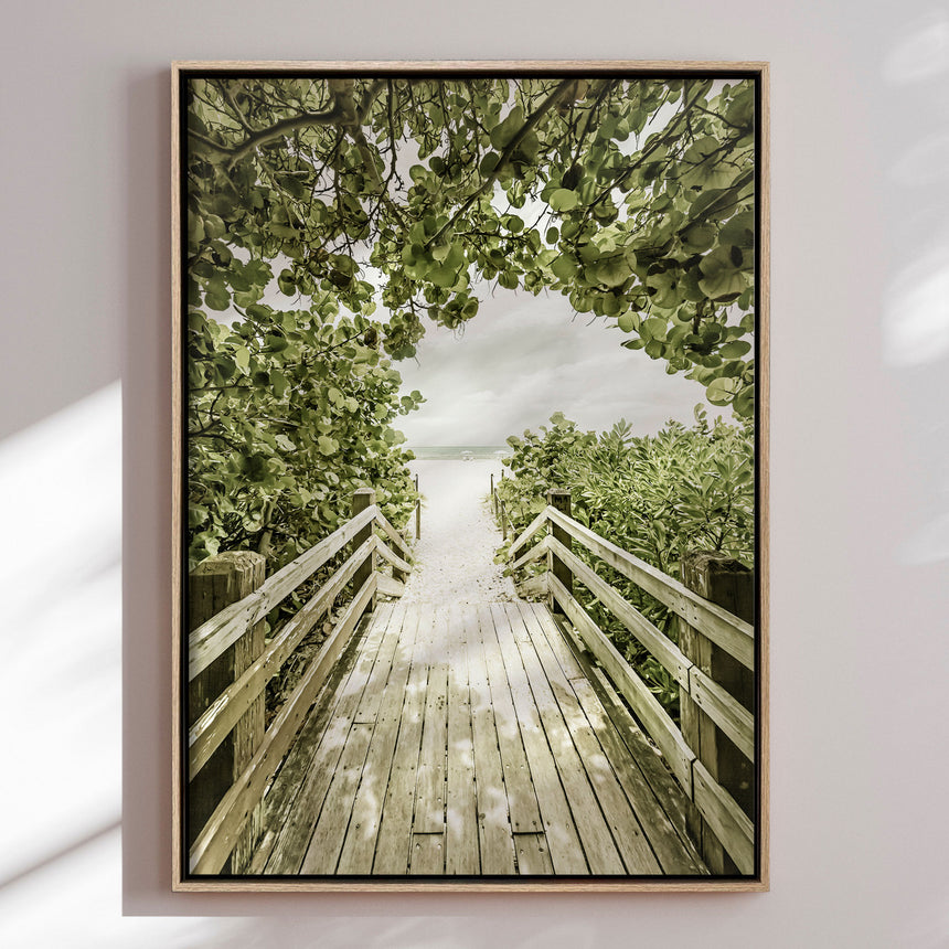 Lærredstryk - Tropical Beach Path - Melanie Viola
