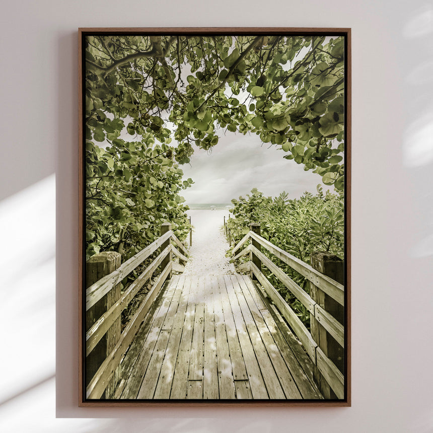 Lærredstryk - Tropical Beach Path - Melanie Viola