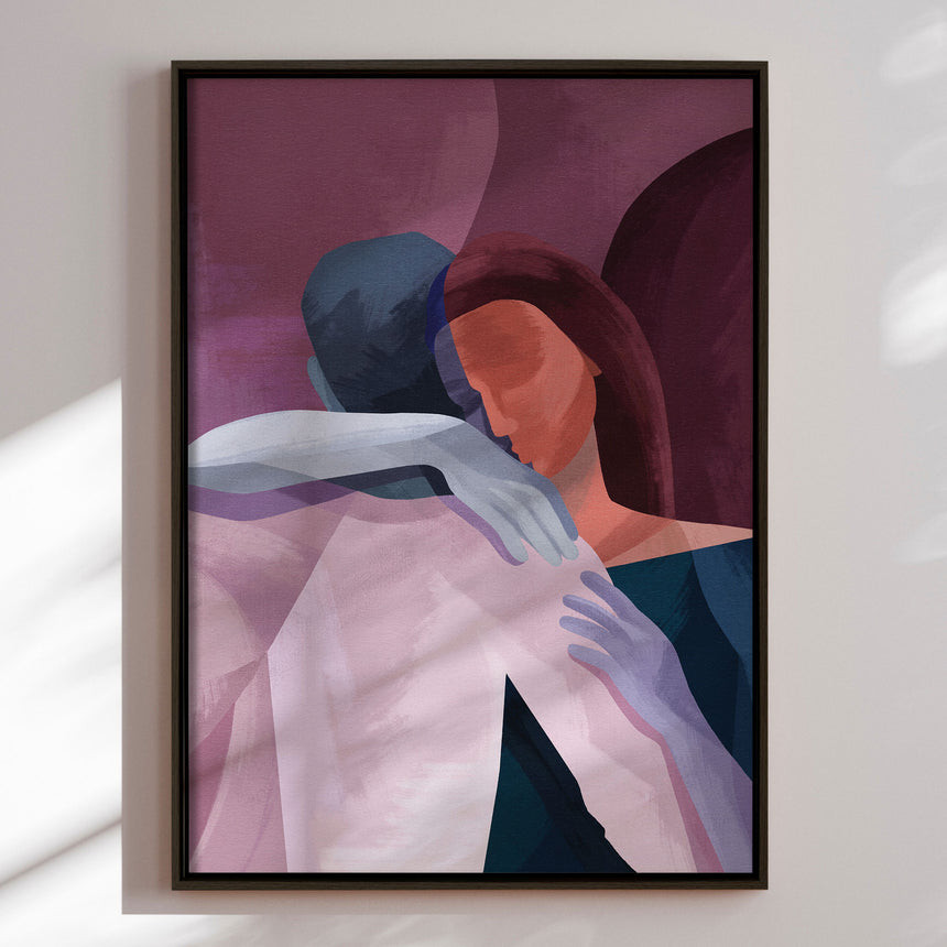 Lærredstryk - Embrace of Souls - Goed Blauw