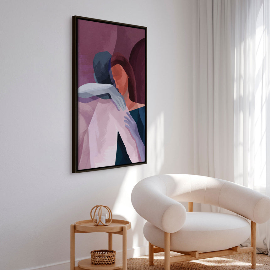 Lærredstryk - Embrace of Souls - Goed Blauw