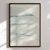 Lærredstryk - Flowing Blue Lines - Treechild