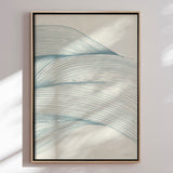 Lærredstryk - Flowing Blue Lines - Treechild