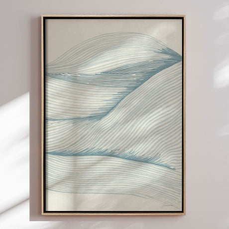 Lærredstryk - Flowing Blue Lines II - Treechild