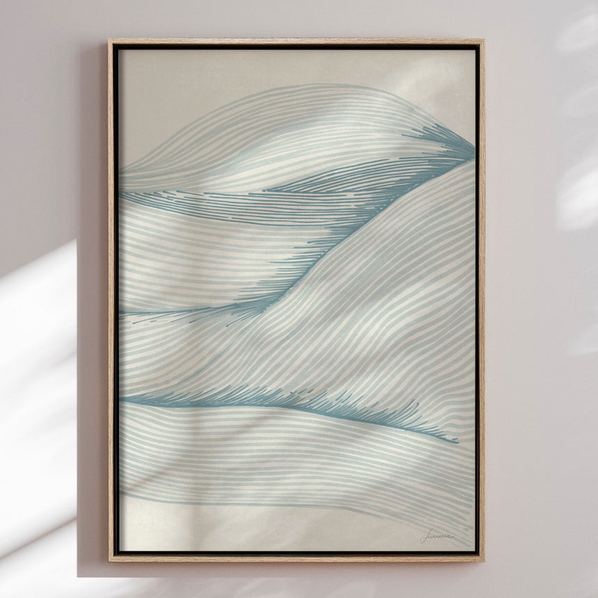 Lærredstryk - Flowing Blue Lines II - Treechild