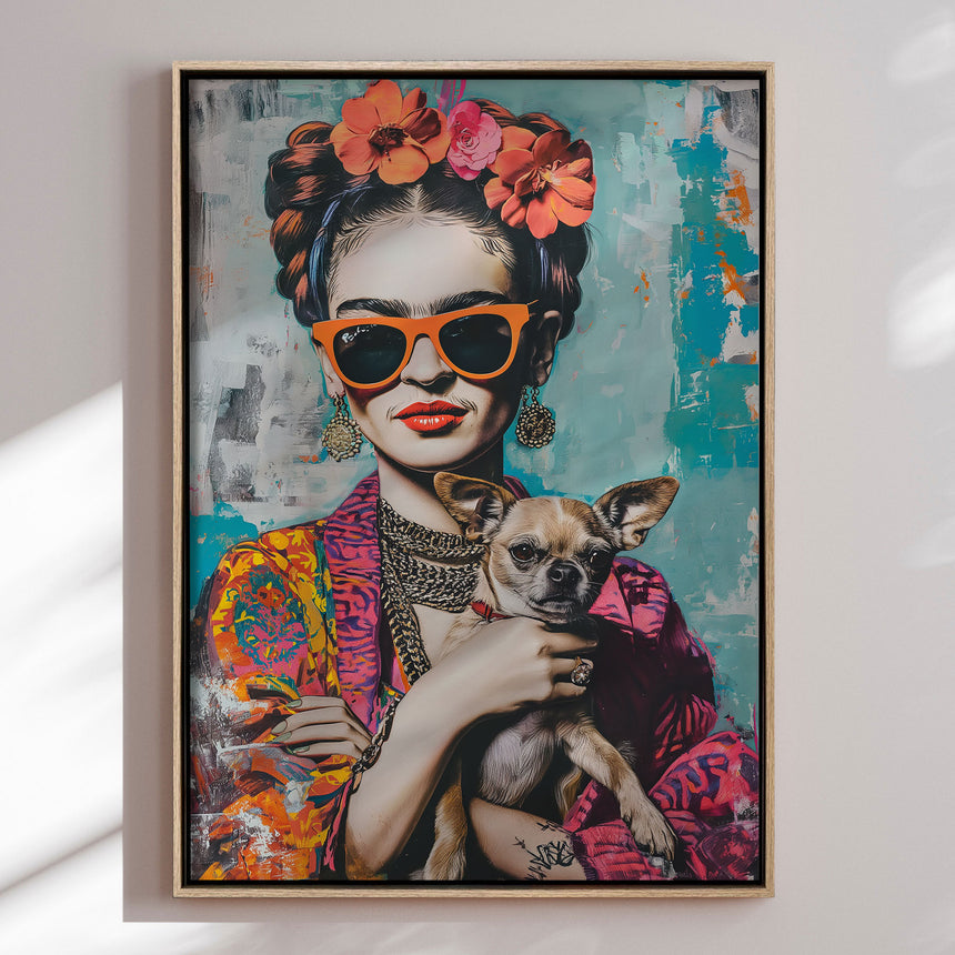 Lærredstryk - Frida Chihuahua - SHANDU