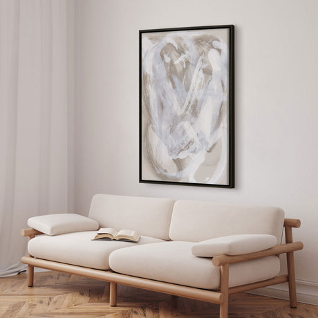 Håndlavet maleri med ramme - Abstract Brush Strokes 146 - Mareike Böhmer - Mixed media