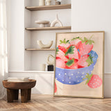 Plakat - Fresh Strawberry Bowl - Ohkimiko