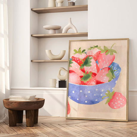 Plakat - Fresh Strawberry Bowl - Ohkimiko