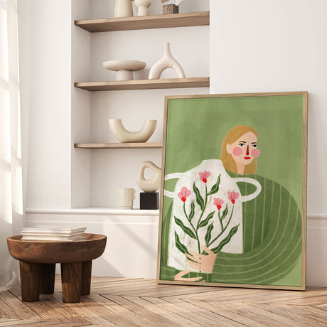 Plakat - The Woman With Pink Vase - Bea Müller - Incado