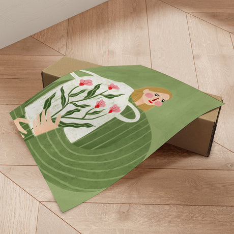 Plakat - The Woman With Pink Vase - Bea Müller - Incado