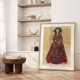 Plakat - Elegant Woman with Hat - Ute Rathmann
