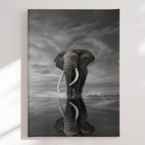 Lærredstryk - Elephant Still on Water - Simon Rees