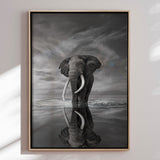 Lærredstryk - Elephant Still on Water - Simon Rees