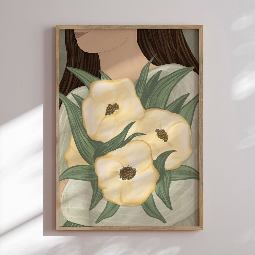 Plakat - Pale Yellow Flowers - EMELIEmaria