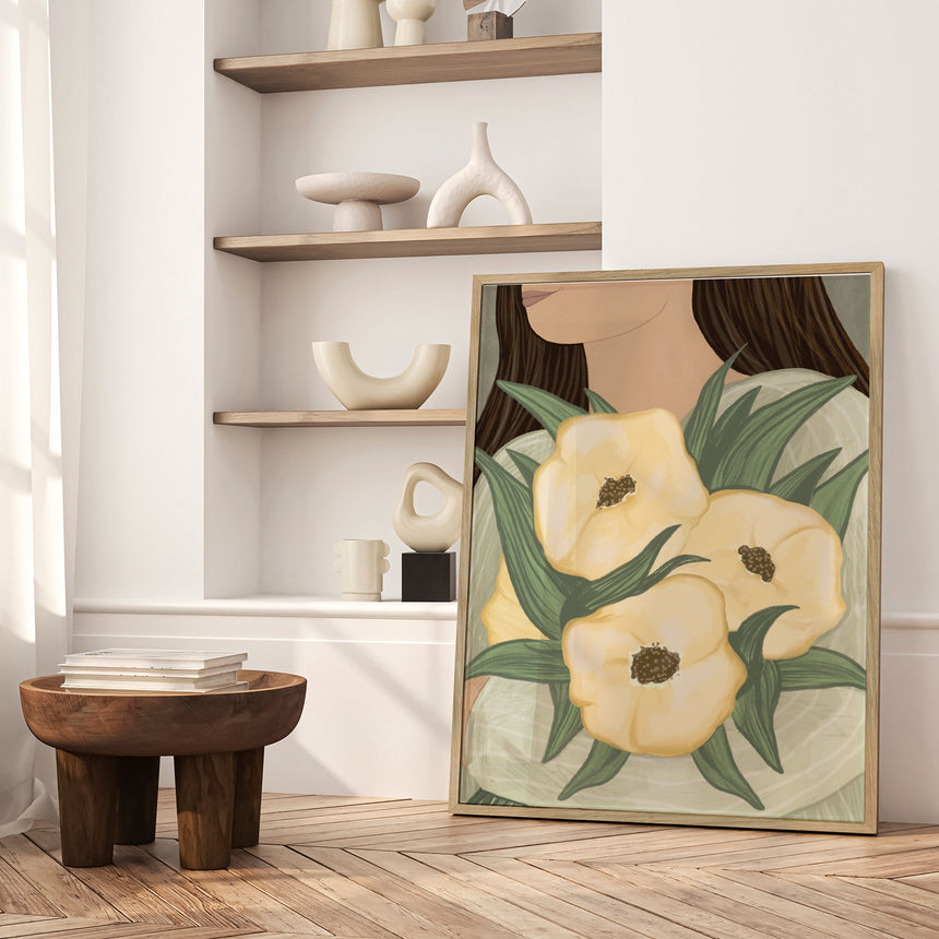 Plakat - Pale Yellow Flowers - EMELIEmaria