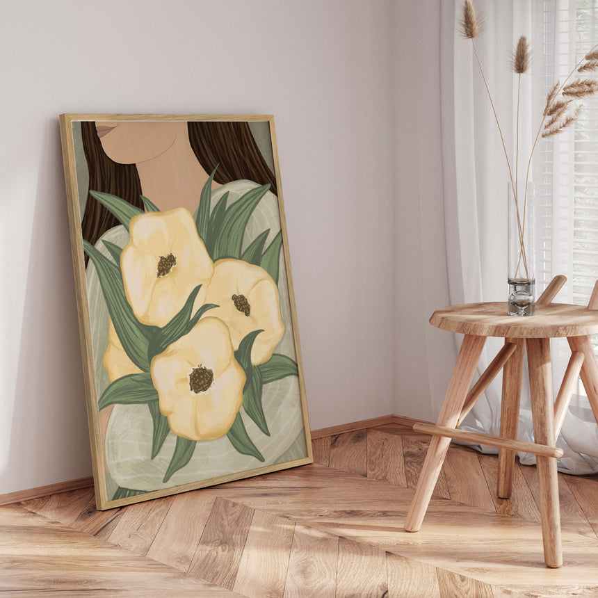 Plakat - Pale Yellow Flowers - EMELIEmaria