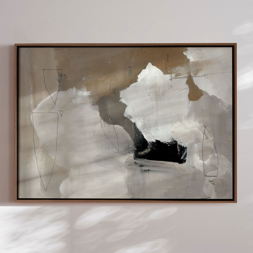 Håndlavet maleri i ramme - Dolomite - Dan Hobday - Mixed media