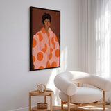 Lærredstryk - Woman With Orange Dots - Bea Müller