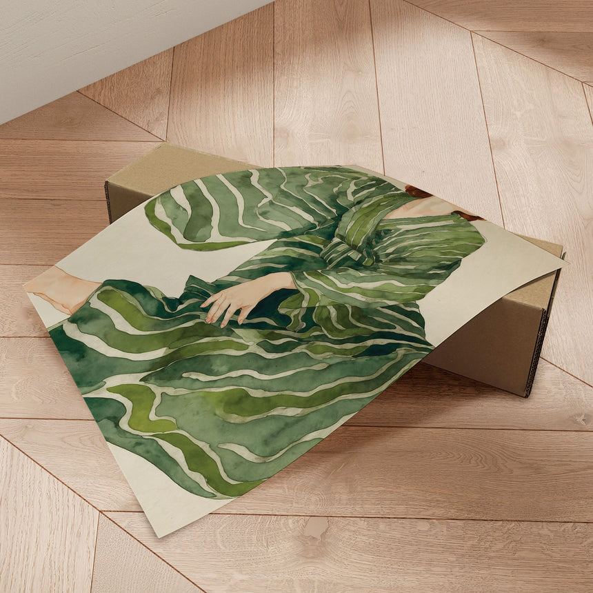 Plakat - Green Kimono Flow - THE MIUUS STUDIO