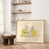 Plakat - Bicycle with Lemon Wheels - Melloi Art Prints