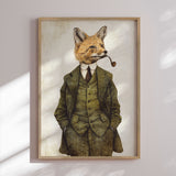 Plakat - The Vintage Stylish Fox - Mike Koubou