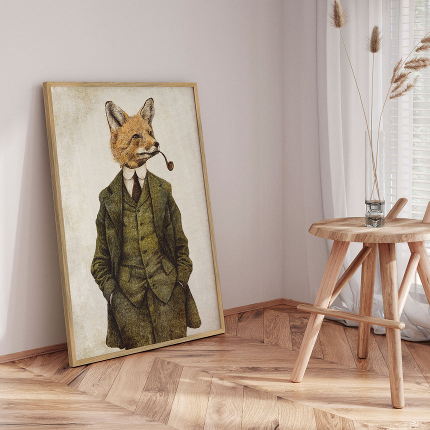 Plakat - The Vintage Stylish Fox - Mike Koubou