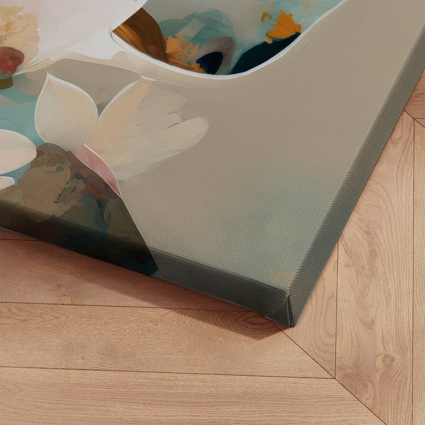 Lærredstryk - Woman Portrait with Closed Eyes - Bella Eve