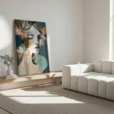 Lærredstryk - Woman Portrait with Closed Eyes - Bella Eve